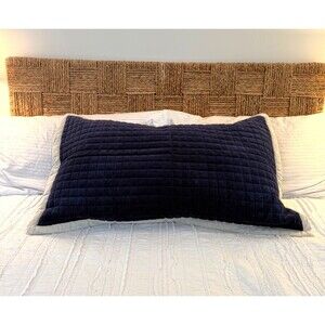 NEW Belk Biltmore Quilted Velvet KING Pillow Shams 20 x 36 Navy Blue Set Of 2